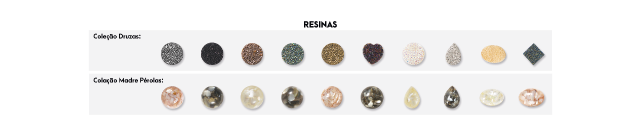 pedras de resina